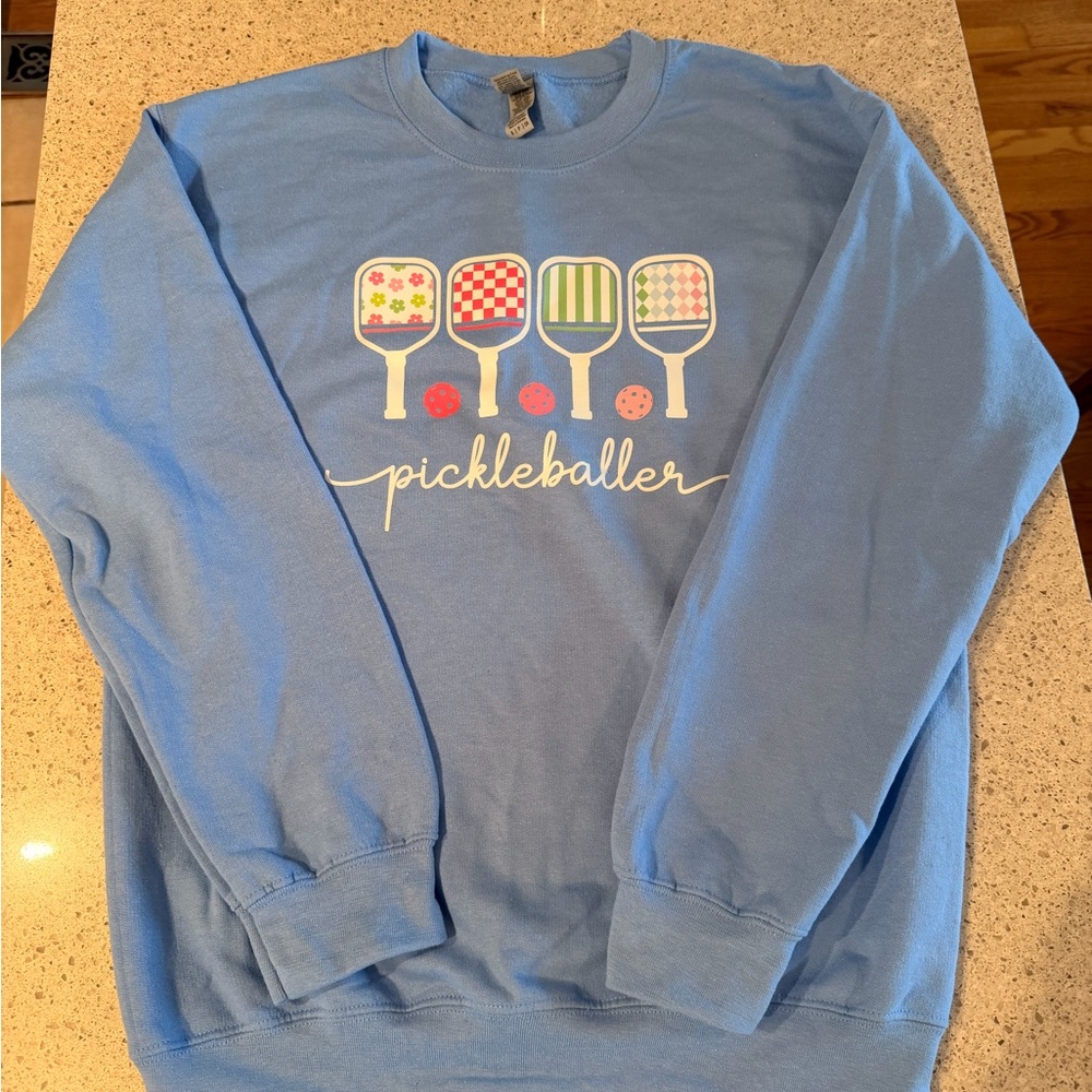 Gildan Light Blue Pickleballer Crewneck Sweatshirt